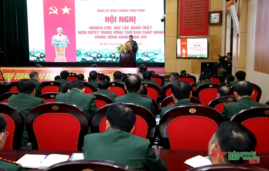 Đảng ủy Binh chủng Pháo binh quán triệt Nghị quyết Hội nghị Trung ương 8, khóa XIII